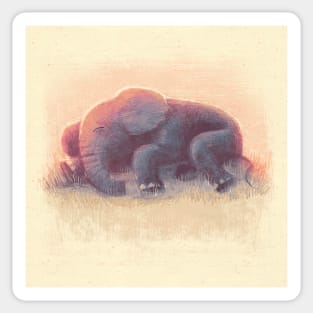 Baby Elephant Sleeping 2 Sticker